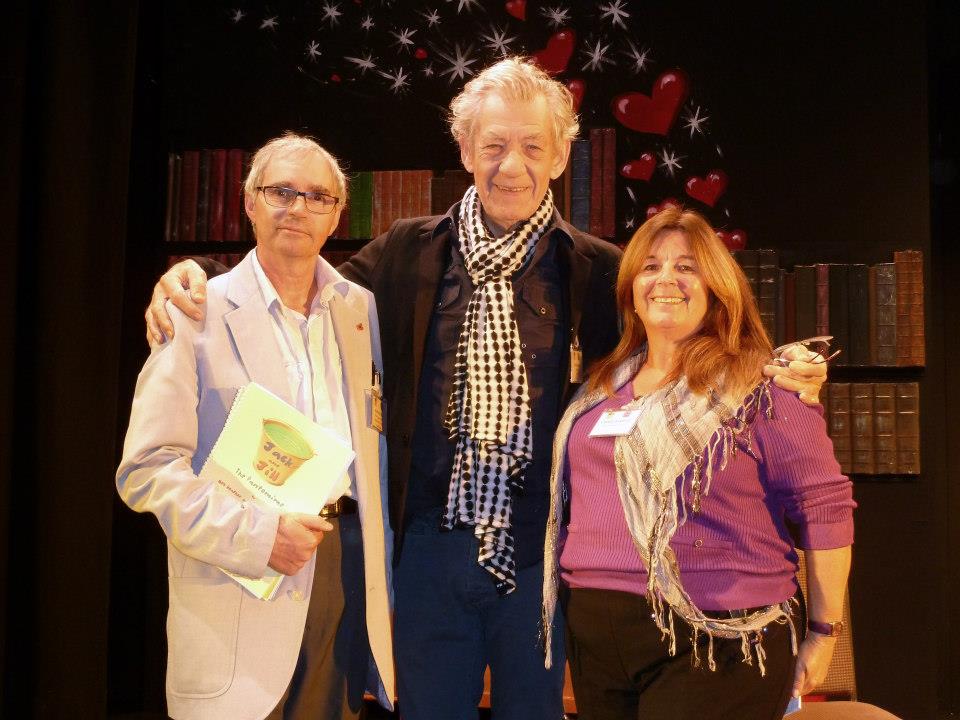 L to R Bob Heather Sir Ian McKellen and Cheryl Barrett 