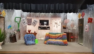 Aliens in the Park set - Wairoa Little Theatre 2017 production 