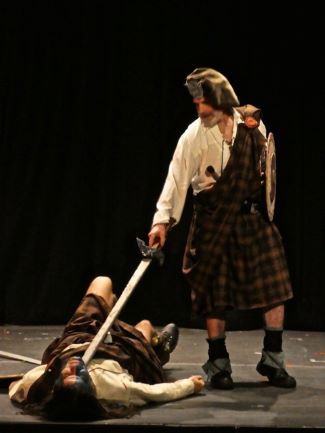 Scene from Nunquam non Paratus, production by Whiting Bay Music and Drama, 2019