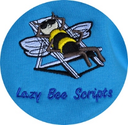 Logo and text on left breast.