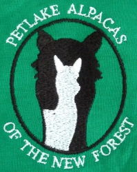 Logo and text on left breast.
