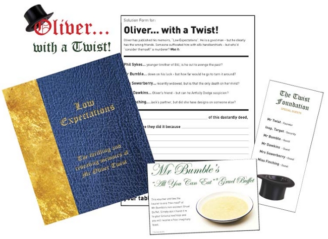 Additional material for Oliver with a Twist by Die Laughing Murder Mysteries