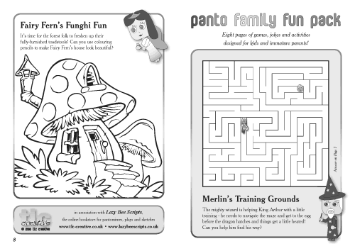 Additional material for Pantomime Fun-Pack Version 4 (Monochrome) by tlc Creative